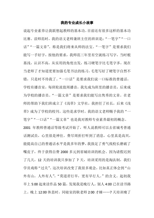 我的专业成长小故事