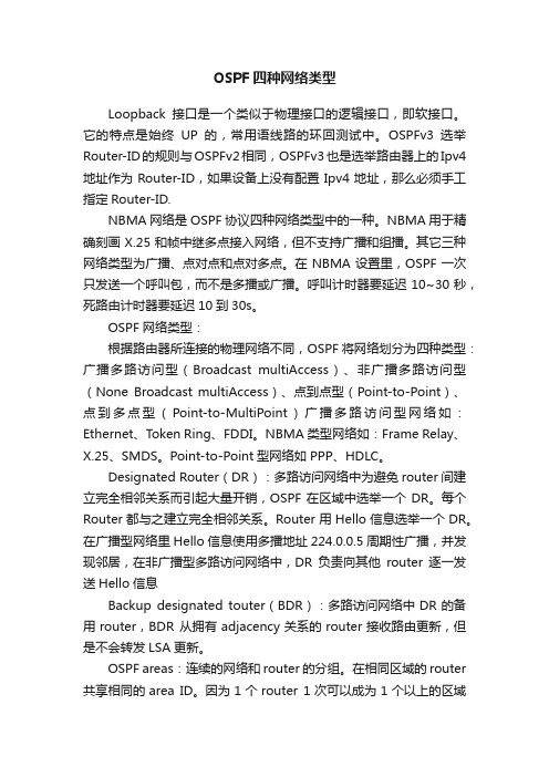 OSPF四种网络类型