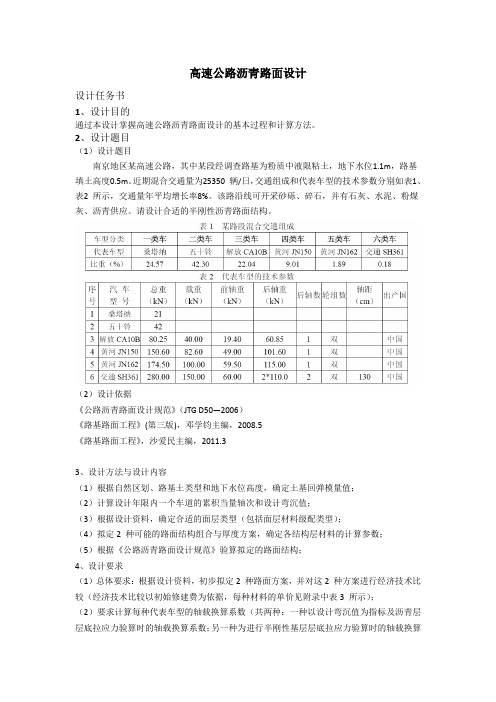 高速公路沥青路面设计