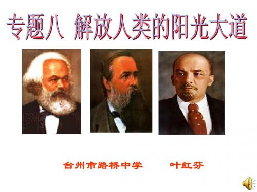 历史:专题八《解放人类的阳光大道》复习课件1(人民版必修一)