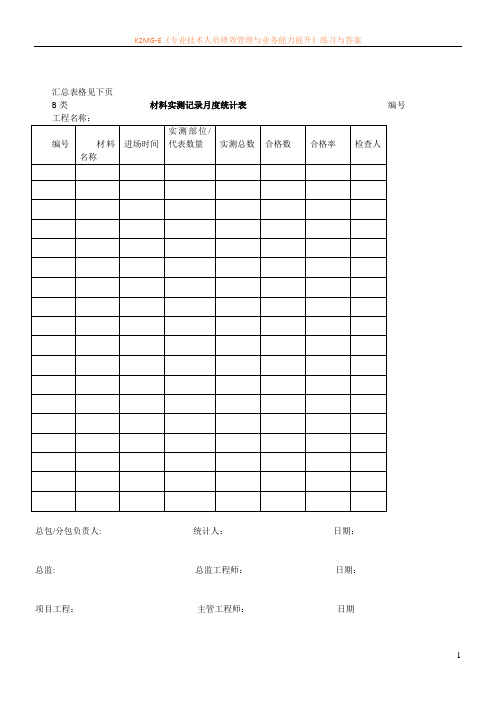 施工试验台账12345