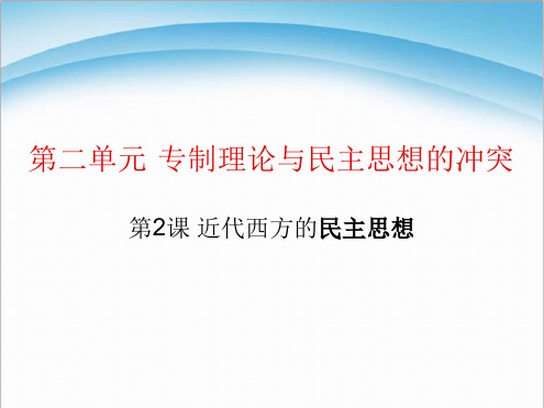 高中历史选修2课件精选近代西方的民主思想