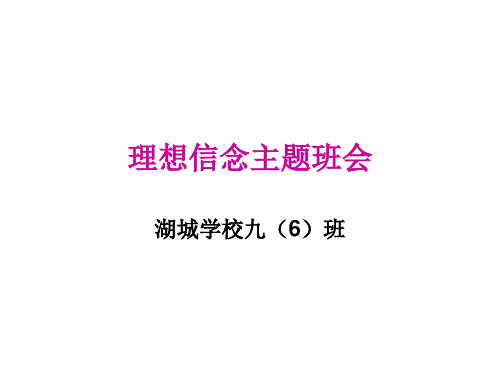 理想信念主题班会