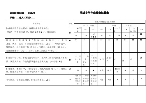 一、二、三作文检查记载表1