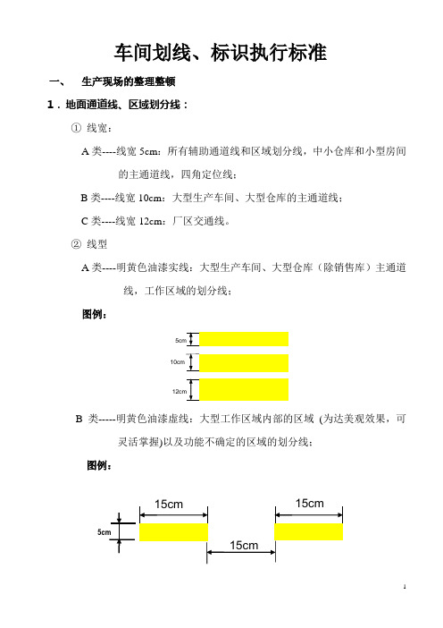 车间划线、标识执行标准