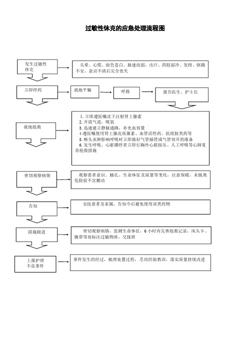 过敏性休克的应急处理流程图