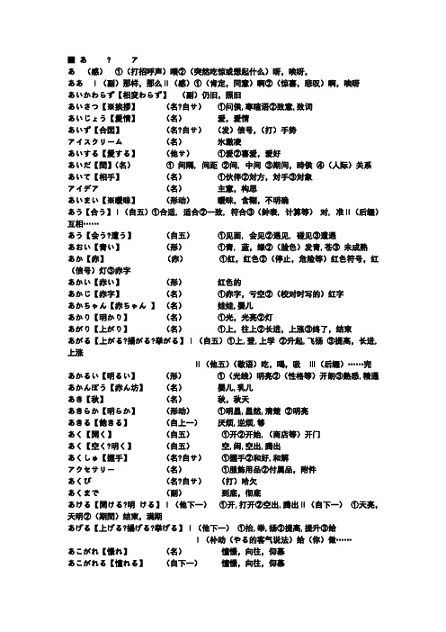 考研日语核心单词4000(全)