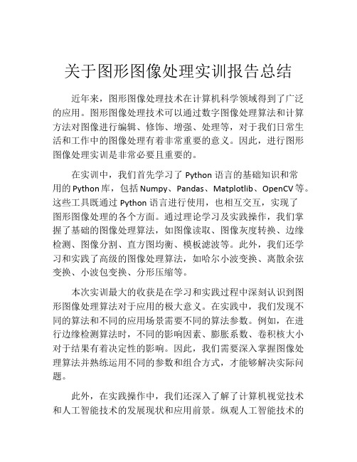 关于图形图像处理实训报告总结