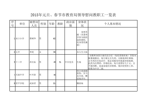 2015年春节慰问一览表(填)_4xls