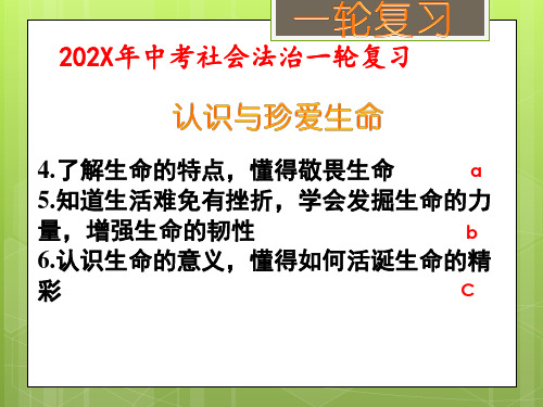 认识与珍爱生命(考点4、5、6) 课件