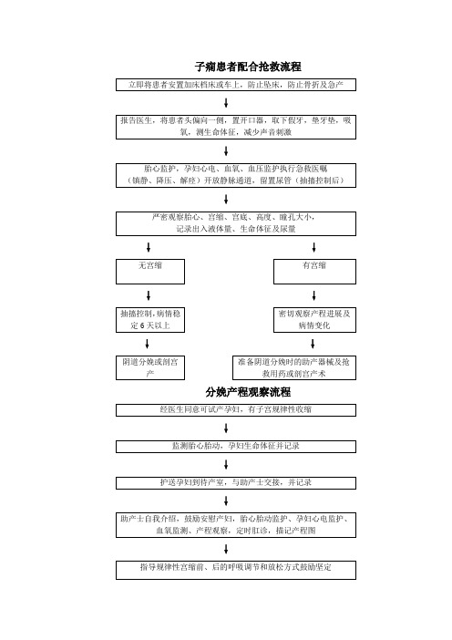 子痫患者配合抢救流程