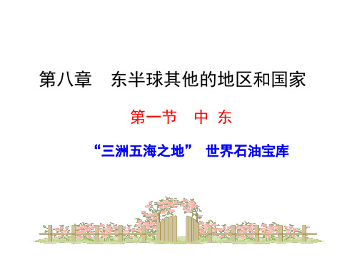 人教版地理七年下课件 8.1中东(共19张PPT)