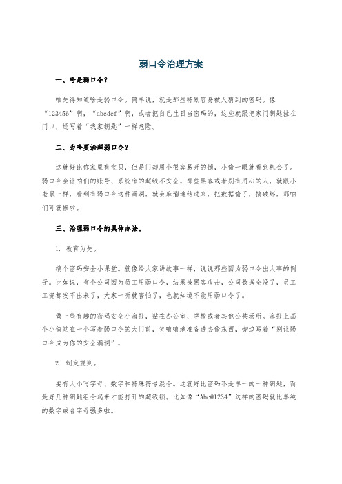 弱口令治理方案