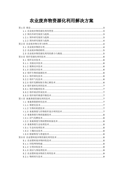 农业废弃物资源化利用解决方案