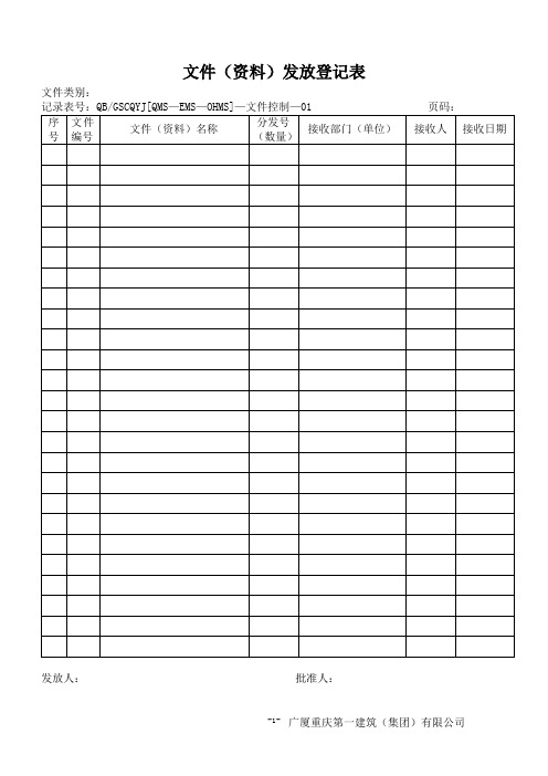 01文件控制表格接收发放.doc