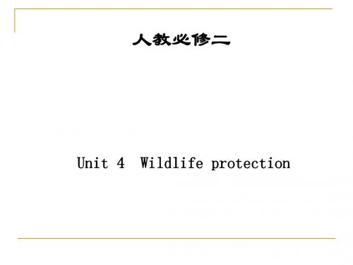 人教版高中英语必修2 Unit 4 Wildlife protection 课件.