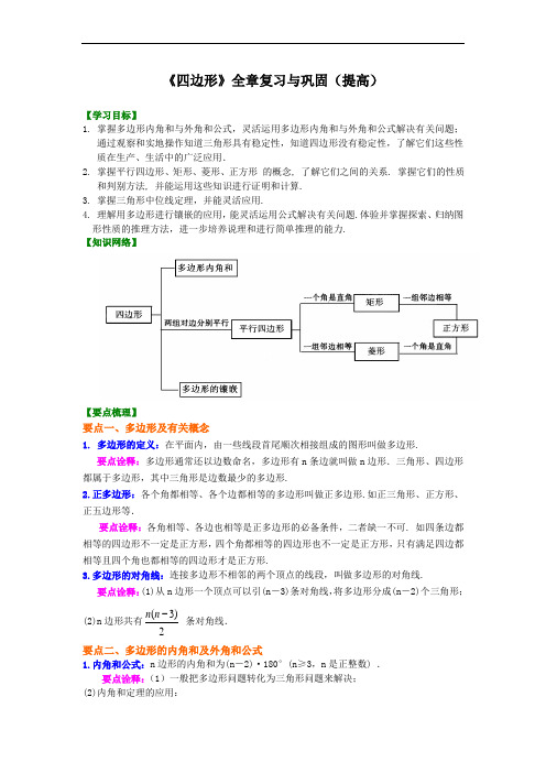 《四边形》全章复习与巩固(提高)知识讲解