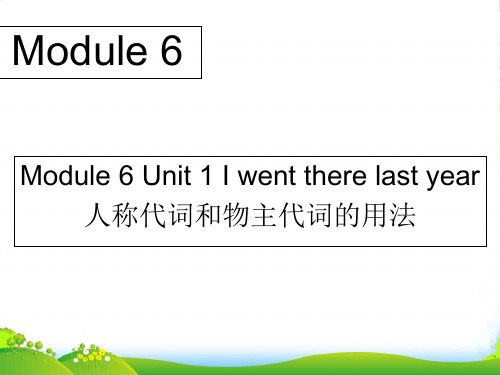 新外研版五年级英语下册Module 6 Unit 1 人称代词和物主代词的用法-课件