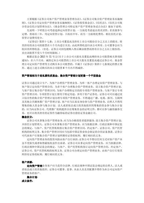 讲解证券公司从事定向资产管理业务