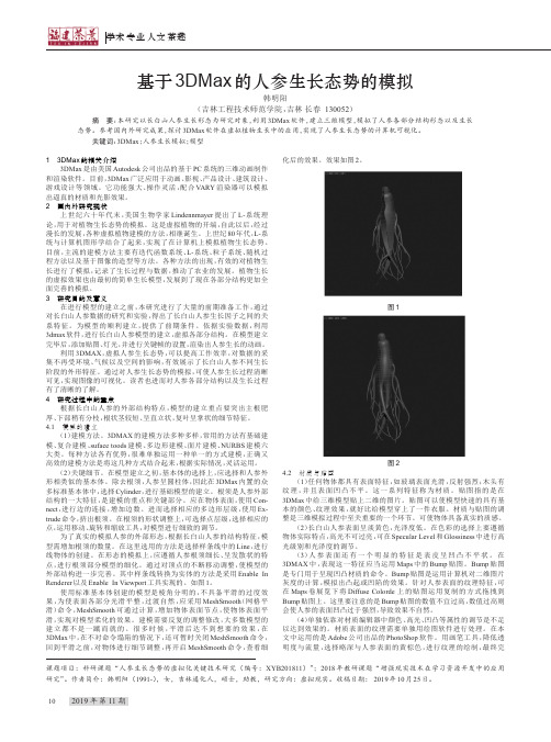 基于3dmax的人参生长态势的模拟