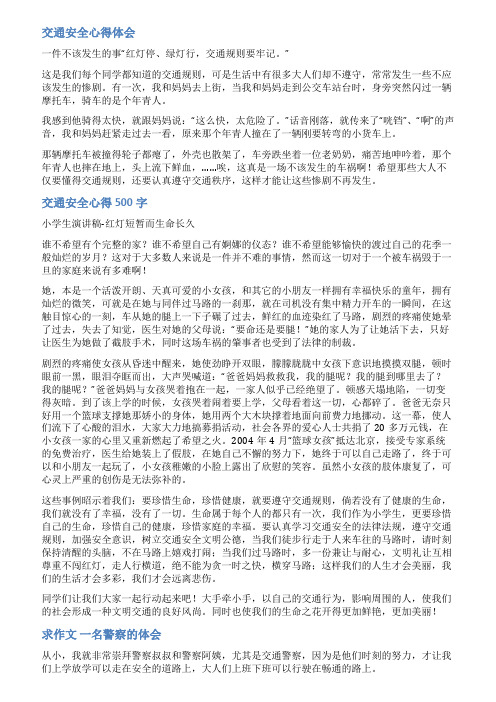 我当交警心得体会范文