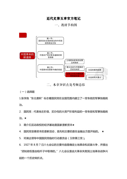 【中国近现代史纲要】史纲第五章笔记