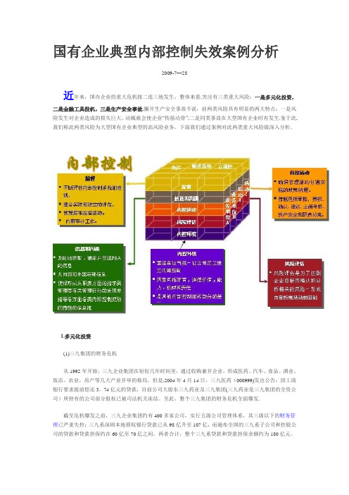 国有企业典型内部控制失效案例分析