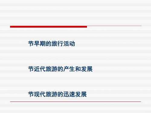 旅游的产生与发展培训课件(ppt 72页)