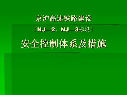 【培训教材】高速铁路建设安全控制体系与措施PPT-PPT精选文档