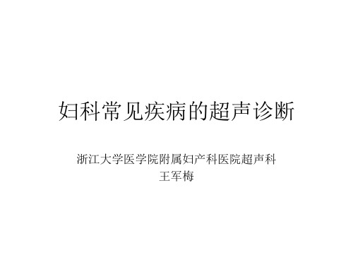 妇科常见疾病的超声诊断.ppt