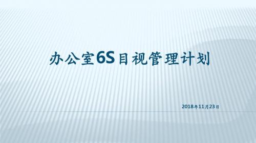 办公室6S目视管理计划