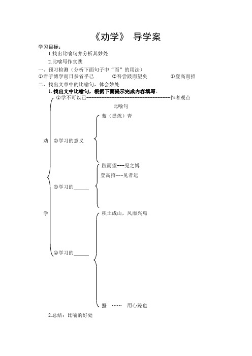 劝学 比喻导学案