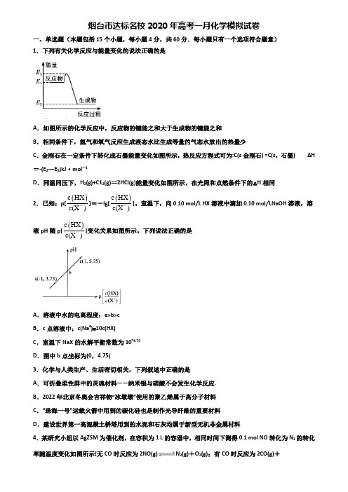 烟台市达标名校2020年高考一月化学模拟试卷含解析