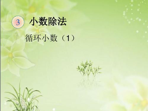 新人教版五年级数学上册第3单元 小数除法 循环小数