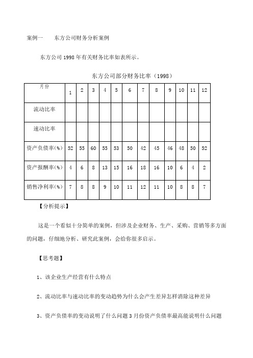 MBA公司理财案例集