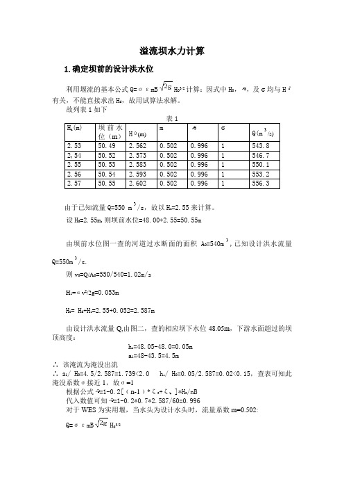 溢流坝水力计算707