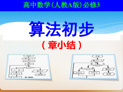 人教A版高中数学必修三 《算法初步》小结课课件