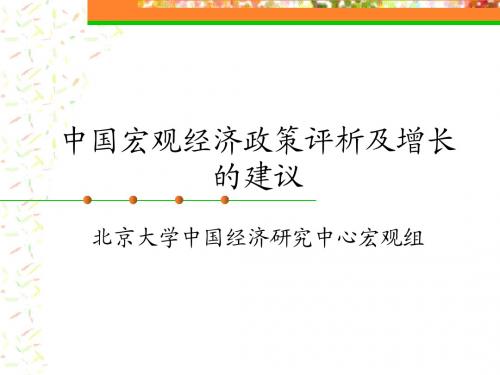5.5 软着陆与中国宏观经济政策