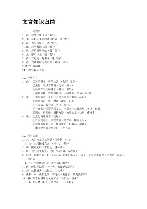 屈原列传 字词整理
