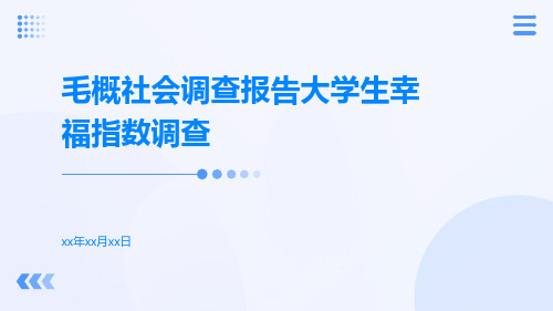 毛概社会调查报告大学生幸福指数调查