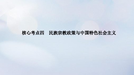 高考政治二轮专题复习第一篇专题突破专题六政治制度与民主建设核心考点四民族宗教政策与中国特色社会主义