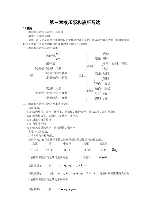 第三章液压泵和液压马达