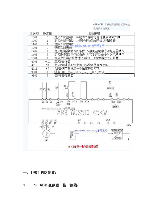 ABB变频器模拟量控制