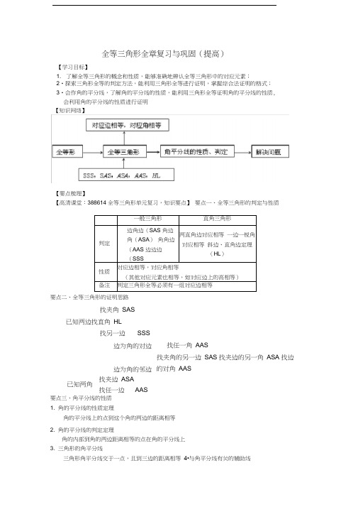 全等三角形全章复习与巩固(提高)知识讲解讲课讲稿