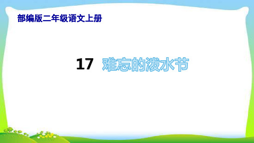 最新部编版二年级语文上册17难忘的泼水节完美课件