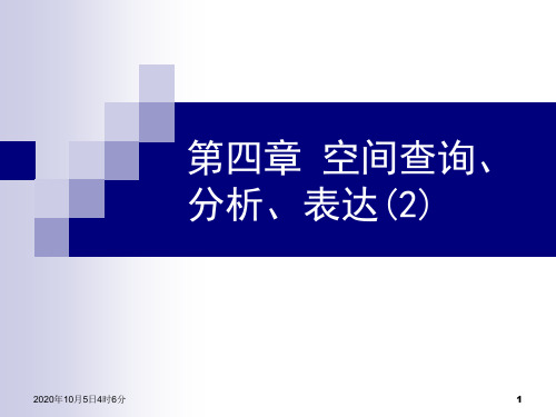 第四章：空间查询、分析、表达(2)讲述