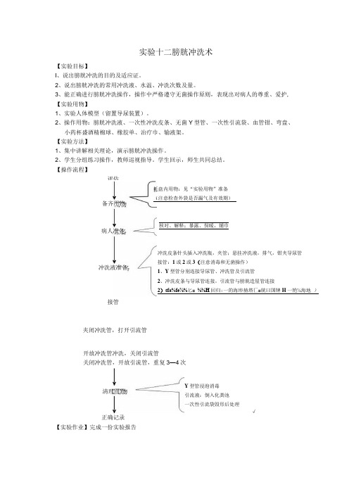 安医大外科护理学实验指导12膀胱冲洗术