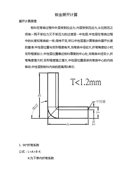 钣金件计算方法