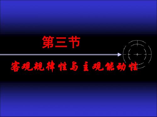 第三节客观规律性与主观能动性