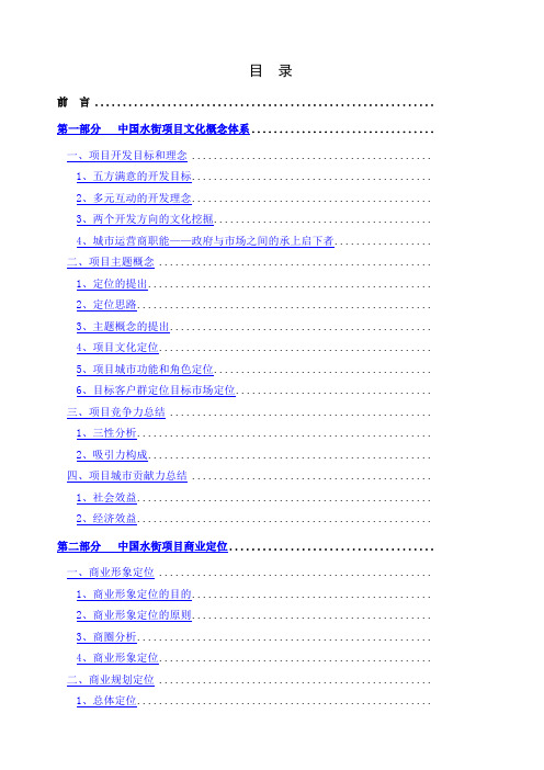 中国水街项目商业运营投标方案